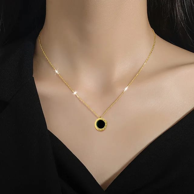 Bvlgari Black Necklace Set Gold/Silver Anti tarnish